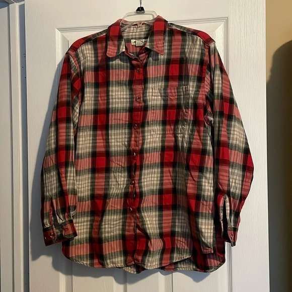 Eddie Bauer women’s vintage plaid button down shirt size medium - Picture 1 of 7